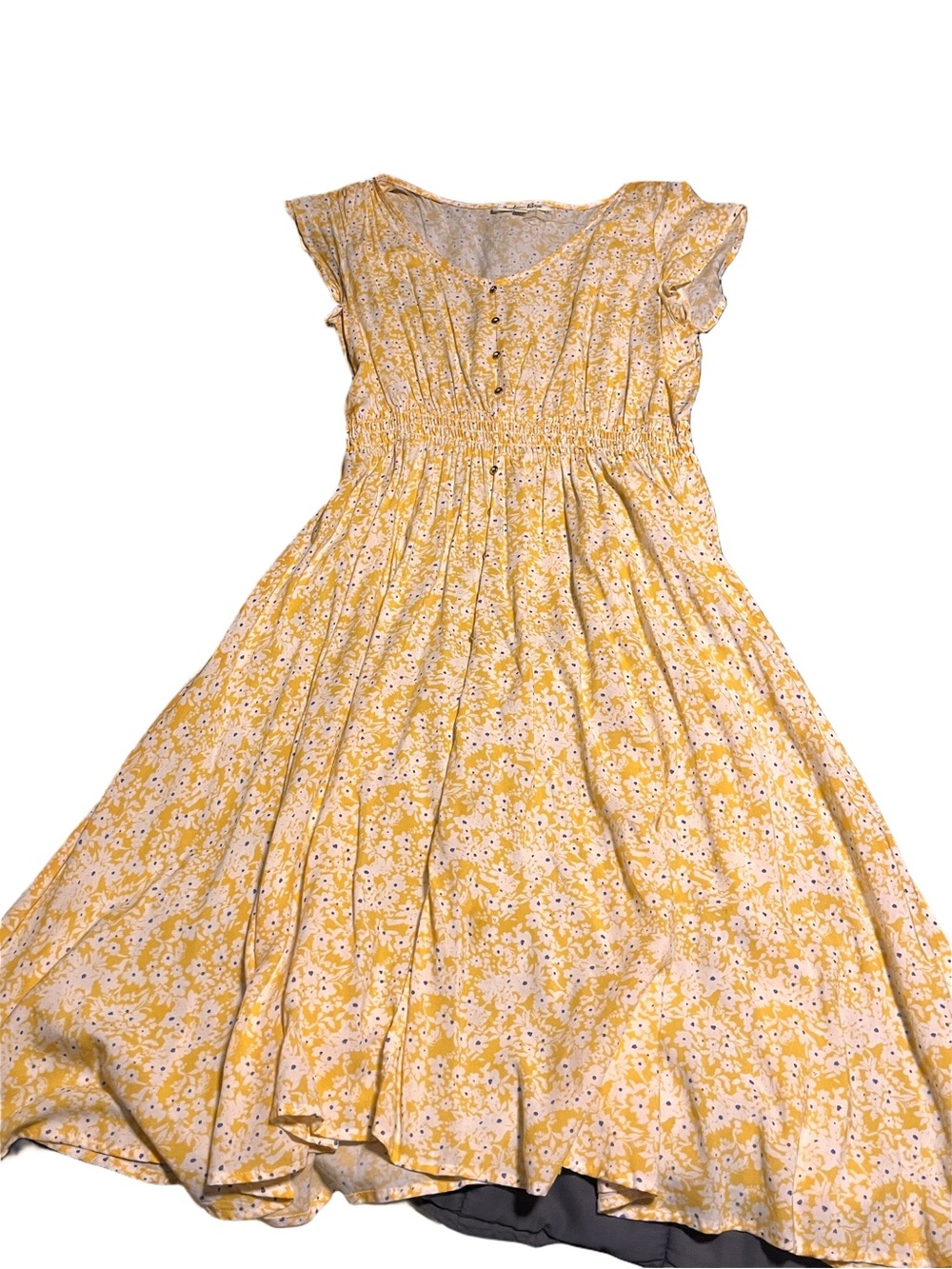 Summery floral yellow dress